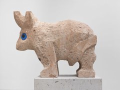Olaf Breuning sculpture 'Sad and worried animals / Bull'