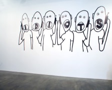 Idiots, 2009. Wall drawing, 92 x 204 inches (233.7 x 518.2 cm). MP 60