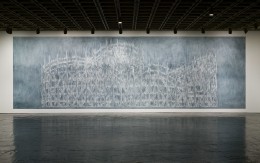 Ghoster, 1996. Paint &amp;amp; chalk (on wall), 156 x 545 inches (396.2 x 1384.3 cm).