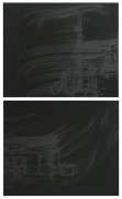 Station to Station, 2010. Pigment and charcoal on paper, 2 panels, 19 x 25 inches (each) (48.3 x 63.5 cm). MP D-390