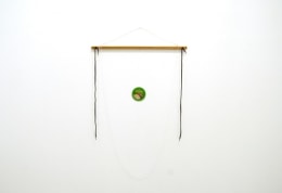 Untitled, 2010. Wood, wire, screw eyes, nails, shoelaces, string, thread, 51 x 32 x 1.5 inches (129.5 x 81.2 x 3.8 cm). MP 41