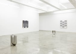 Installation view of Davide Balliano's work at Tina Kim Gallery, Painting, Sculpture, 2019