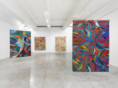 Installation view of Pacita Abad: Colors of My Dream at Tina Kim Gallery, New York (May 18-June 17, 2023). Image courtesy of Pacita Abad Art Estate and Tina Kim Gallery. Photo by Charles Roussel