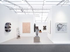 Installation view of Tina Kim Gallery, Frieze Los Angeles | Booth E7 (February 16-19, 2023). Courtesy of Tina Kim Gallery. Photo by Charles Roussel.