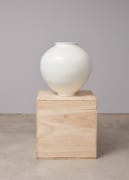 Minsoo Kang, 201709-3, 2017. White porcelain, firewood kiln. 23.03 x 22.76 inches (58.5 x 57.8 cm)., &nbsp;