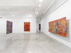 Installation view of Pacita Abad: Colors of My Dream at Tina Kim Gallery, New York (May 18 - June 17, 2023). Image courtesy of the Pacita Abad Art Estate and Tina Kim Gallery. Photo by Charles Roussel