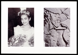 Miscegenated Family Album (Ceremonial Occasions I), L: Devonia as Matron of Honor; R: Nefertiti performing a lustration, 1980/1994, Cibachrome prints, 26h x 37w in (66.04h x 93.98w cm)