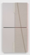 Fractured Extension / Broken Time, 2021, Acoustic panel, architectural felt, and acrylic on canvas in 2 parts