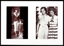 Miscegenated Family Album (Hero Worship), L: Devonia, age 14; and Lorraine, age 3; R: Devonia, age 24; and Lorraine, age 13, 1980/1994, Cibachrome prints, 26h x 37w in (66.04h x 93.98w cm)