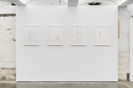 Installation view: A sheet of paper casts a shadow. Alexander Gray Associates, Germantown, 2022