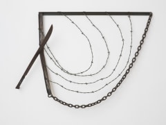 Machete for Gregory, 1974, Welded steel, barbed wire, and chain