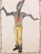Gowestjungermann II (Berlin Series), 1984, Oil pastel and ink on paper