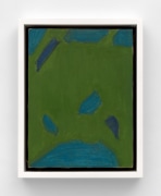 Betty Parsons, Green Field, 1966, Oil on linen, 12 x 9 1/8 in (30.48 x 23.19 cm) 13 3/4 x 10 3/4 x 2 1/4 in framed (34.9 x 27.3 x 5.7 cm framed)