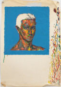 Self Portrait after Van Gogh, 1979, Oil, oil pastel and graphite on paper
