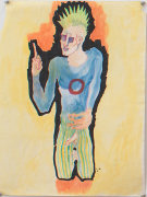 Gowestjungermann III (Berlin Series), 1984, Oil pastel and ink on paper