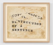 Topological destruction of a sentence, 1969, India ink on paper