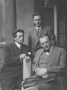 Fritz Lang, direct, producer; Erwin Piscator, director, producer; Reinhold Schuenzel, actor, Berlin; number nine from the portfolioLotte Jacobi Portfolio II, about 1929; portfolio published 1979