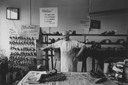 Shoe repair shop owner, Detroit, 1968