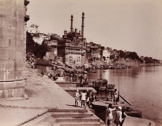The Great Mosque of Arungzebe, and Adjoining Ghats, Benares, 1865