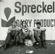 Haight Ashbury (group in front of Spreckel sign), 1968