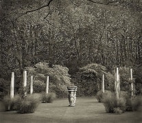 Pillar Garden, The Courts, from the series In the Garden, 2004, platinum print, 16 x 18 1/2 inches