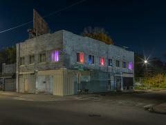 Building with Lights, Westside, Detroit, 2021