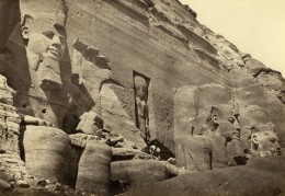 Facade of the Temple Abou Simbel, Nubira - from the East