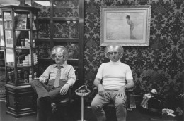 Men under hairdryers, Detroit, 1968