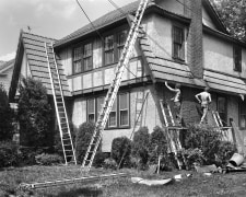 Men Repairing a West Brighton House, 1983-84