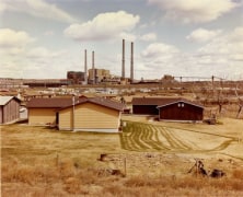 View from Montana State Highway 39: Sagebrush Court and power plant, March 31, 1983