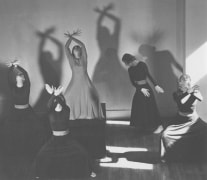 Hanja Holm with dance group, New York; number two from the portfolio Lotte Jacobi Portfolio II, about 1938; portfolio published 1979