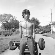 Young Man Pulling a Go-Kart, 1983-84