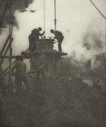 The Tunnel Builders, ca. 1905 - 1910, Vintage photogravure
