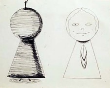 Mike Kelley  2 Studies for &quot;Meditation On A Can of Vernors&quot;, Lighthouse-Lantern 2, 1981