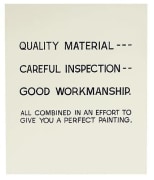 John Baldessari Quality Material, 1967-1968