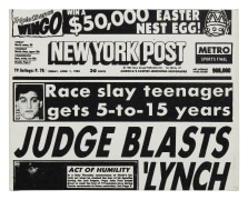 Andy Warhol, New York Post (Judge Blasts Lynch)