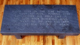 Jenny Holzer, Under a Rock: Blood goes in the tube..., 1986