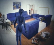 Laurie Simmons, Blue Living Room, 1983