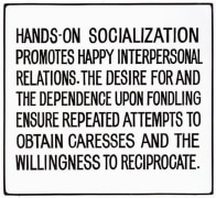 Jenny Holzer, Living Series: Hands-on socialization promotes..., 1981