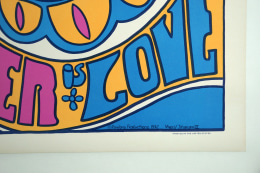 Love is a Flower poster, 1969 Wespac poster Blacklight