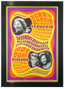 Poster for Jerry Garcia Band at Frost Amphitheater 1988 with Hot Tuna. Hot Tuna poster from 1988. Jerry Garcia and Jorma Kaukenen poster