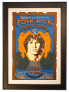 Poster by Carson Morris Studios for 1968 Northern California Folk-Rock Festival at Santa Clara County Fairgrounds featuring The Doors