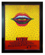Poetry reading at the Nourse Theatre 1968 in San Francisco poster by Victor Moscoso. Incredible Poetry poster.