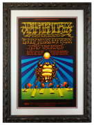 BG-140 Jimi Hendrix poster featuring a Scarab by Rick Griffin and Victor Moscoso. Fillmore West and Winterland Hendrix poster October 10-12 1968