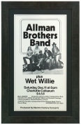 Allman Brothers &amp; Wet Willie, 1971 poster Charlotte NC