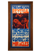 FDW-002  Mothers of Invention Poster from 1969 at Winterland by San Andreas Fault, aka, Tad Hunter also featuring 2 dogs and the Sir Douglas Quintet