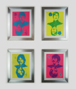 psychedelic Beatles playing card posters by Steve Sachs 1967 Dayglo and Blacklight posters