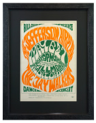 Jefferson Airplane poster 1966 Fillmore with The Jaywalkers poster by Wes Wilson BG-5