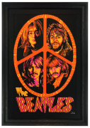Large Beatles blacklight poster with Peace sign 1970 by Dail Beeghly Jr.