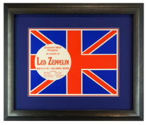 Led Zeppelin poster 1970 Dallas Texas. Led Zeppelin British Flag poster. Led Zeppelin handbill